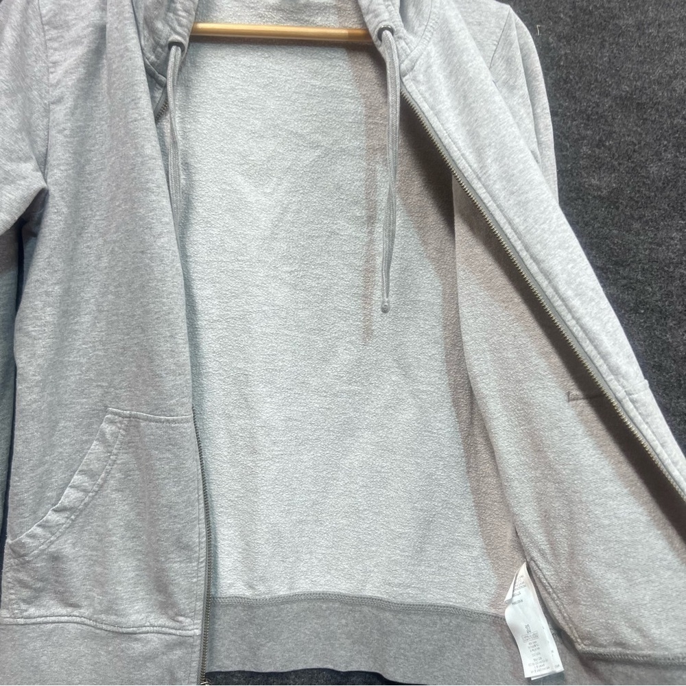 Patagonia Women's Organic Cotton Hooded Jacket Light Grey Size S Full Zip - Picture 8 of 14
